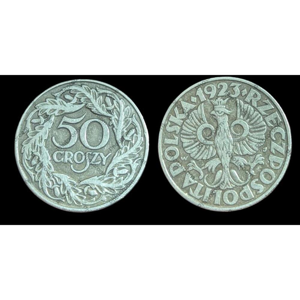 1923 w POLAND - 20 GROSZY - NICKEL - Wow Grade